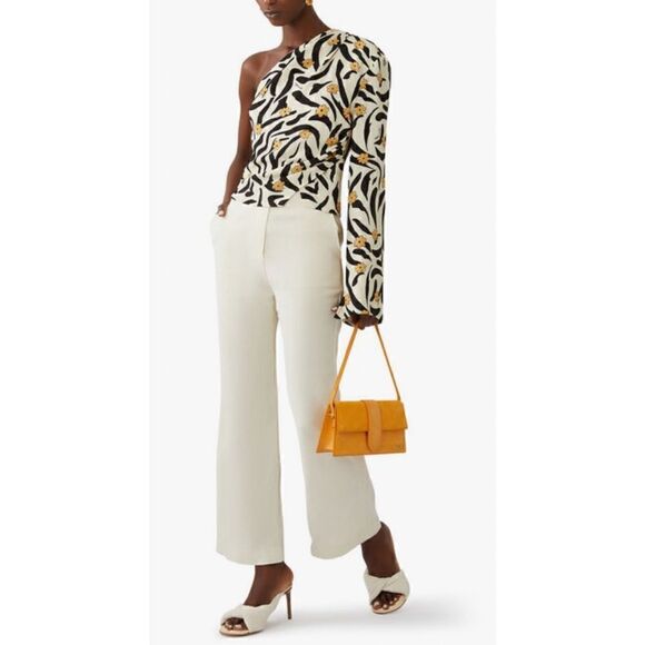 NANUSHKA Laurine Asymmetric One Sleeve Top in Animal sprint NWOT Size Large - Picture 2 of 11